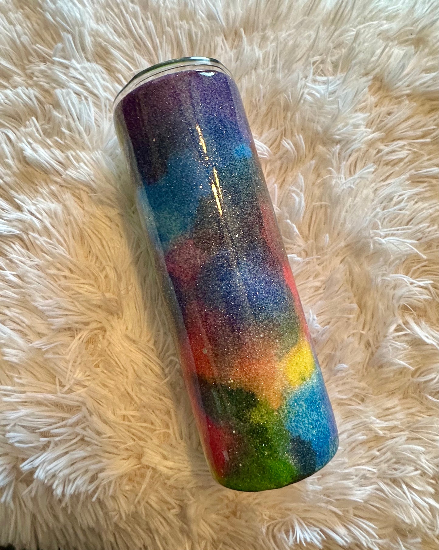 Multicolor Glitter Tumbler
