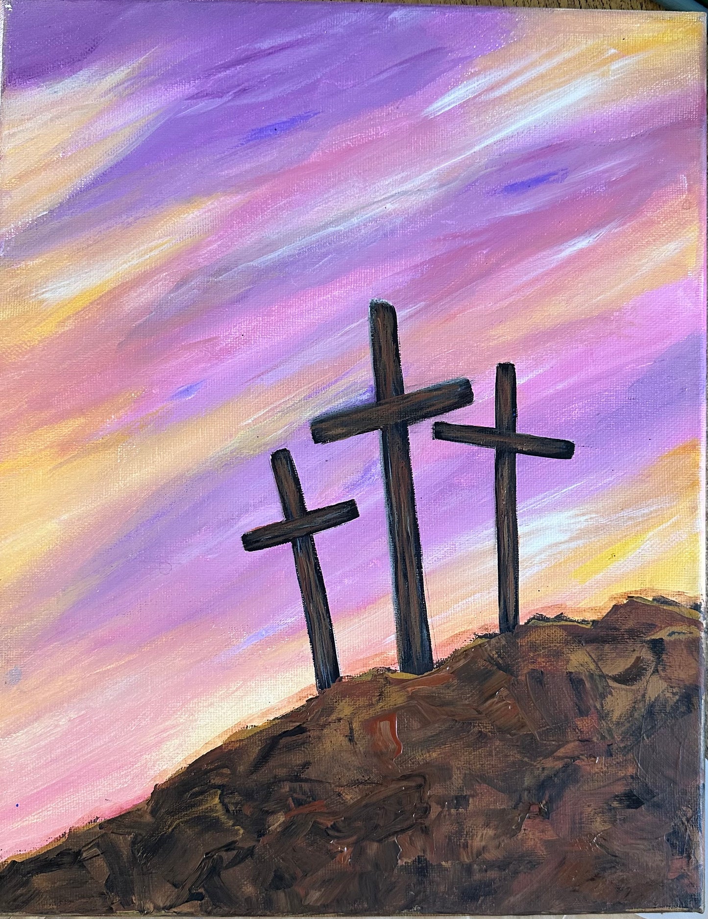 Crosses of Calvary Canvas