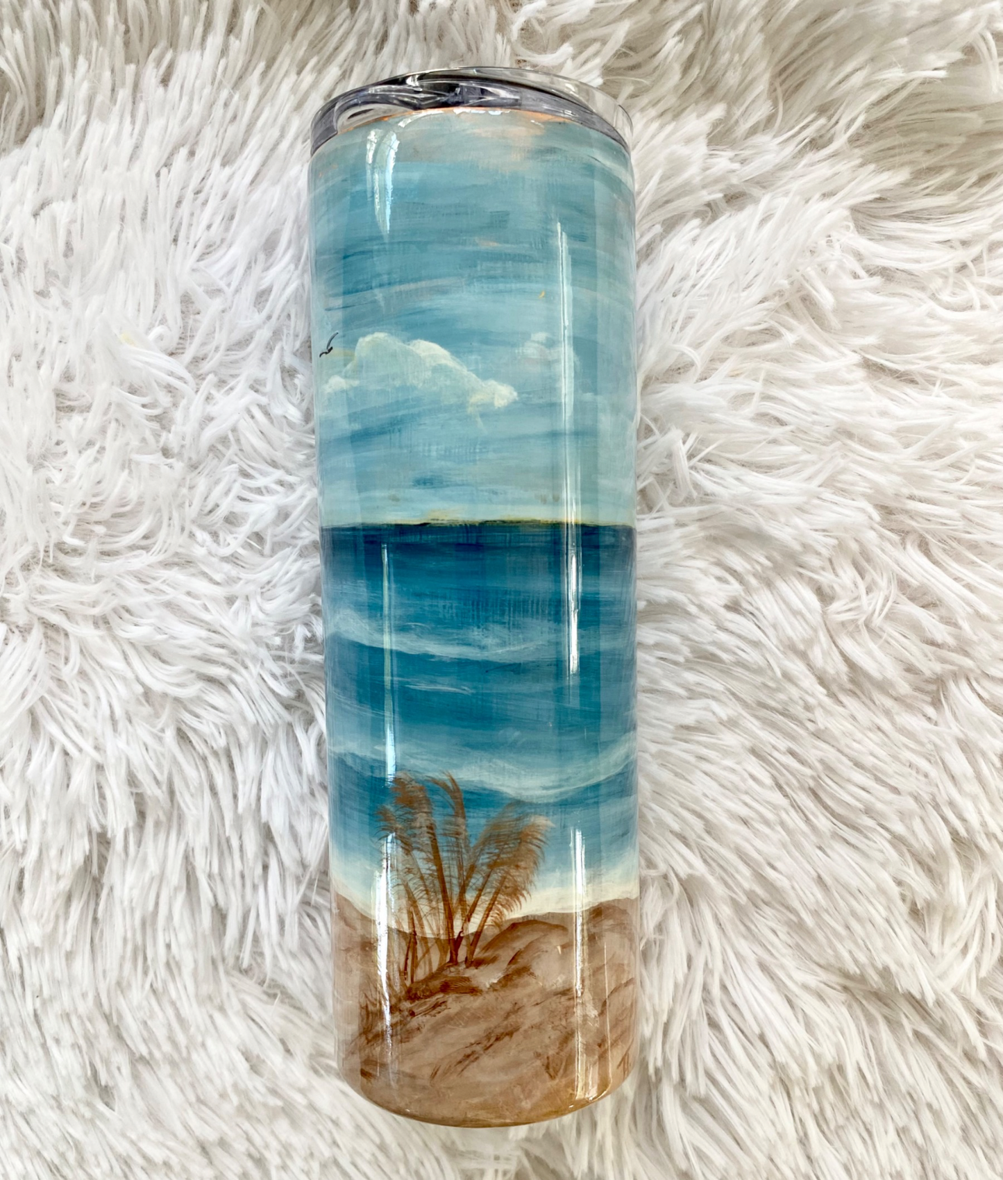 Hand painted Ocean/Beach 20 oz Tumbler