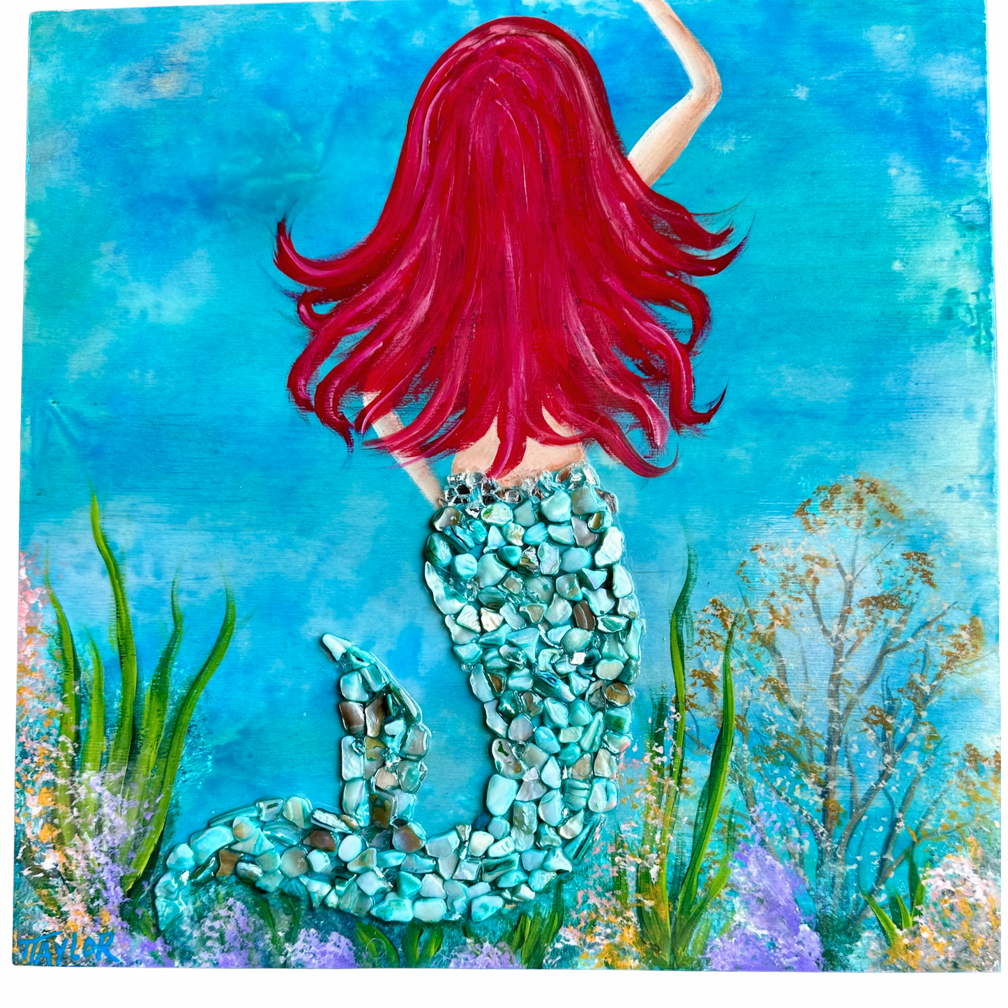 Underwater Mermaid scene with 3D tail (Hand Painted)