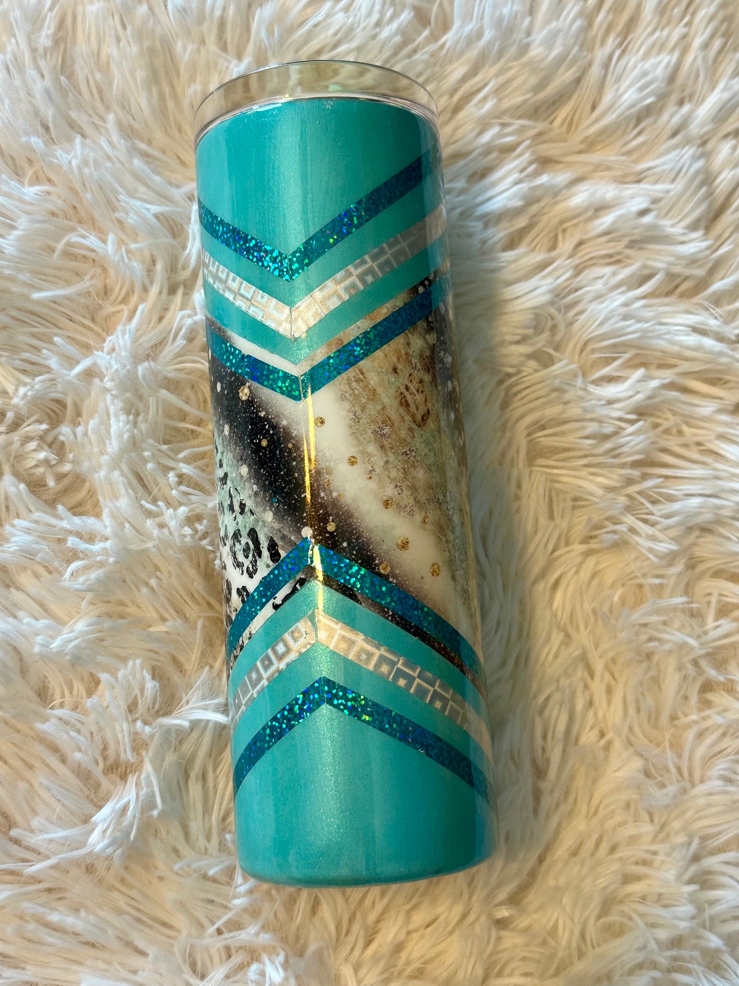Teal design 20 oz Tumbler