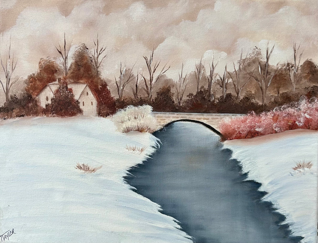 Bridge Over Non-Troubled Waters 11x14 Oil painting