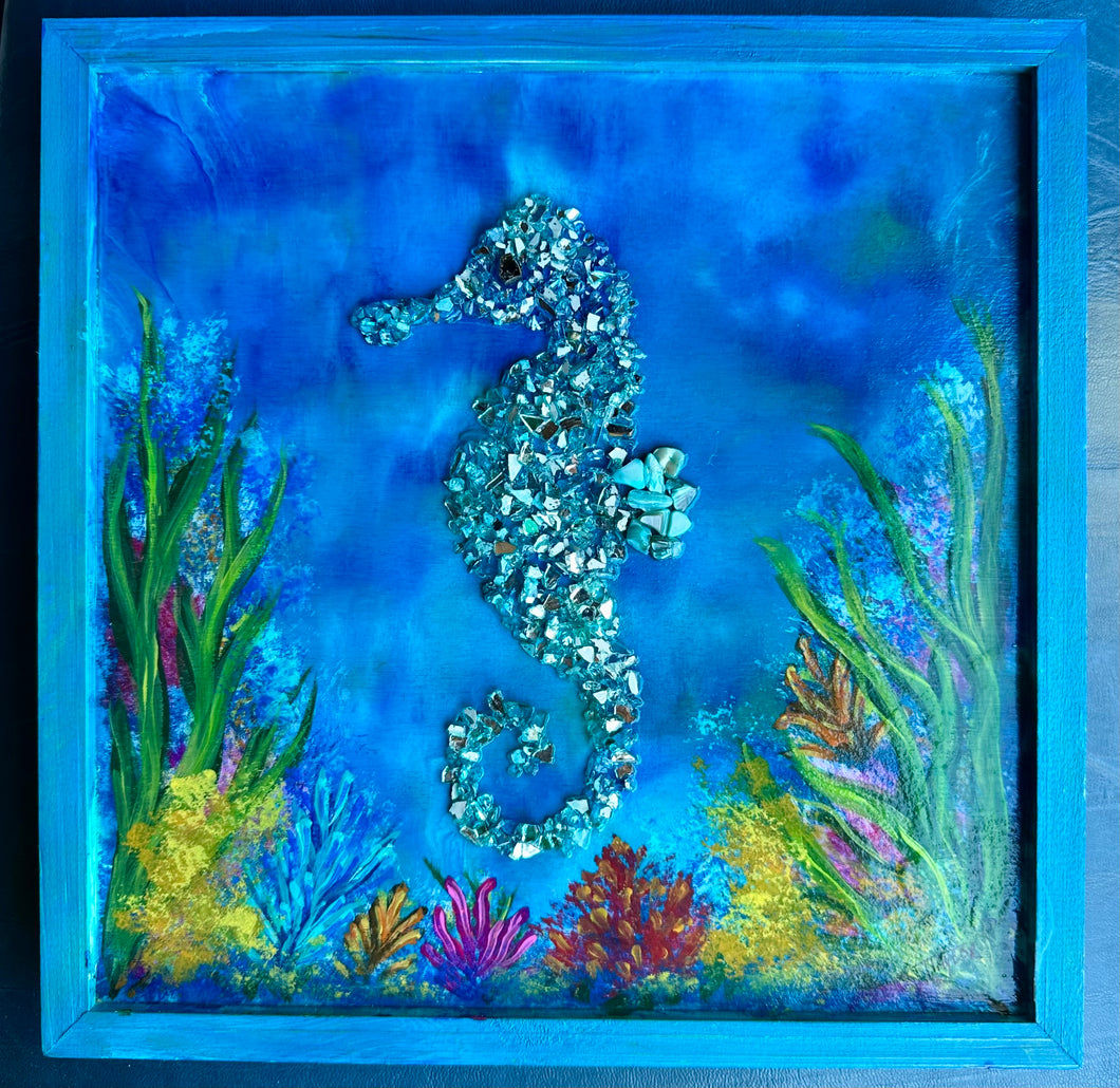 Seahorse Sanctuary (Hand  painted with 3D Seahorse