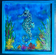 Seahorse Sanctuary (Hand  painted with 3D Seahorse
