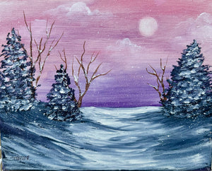 8x10 Pink/Purple Winter