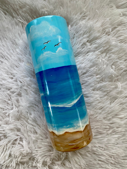 Hand painted Summer Breeze 20 oz Tumbler