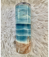 Hand painted Ocean/Beach 20 oz Tumbler