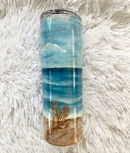 Load image into Gallery viewer, Hand painted Ocean/Beach 20 oz Tumbler
