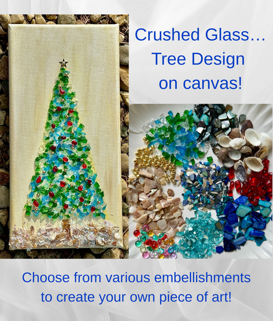 Crushed Glass Tree on Canvas - Nov. 23rd, 1:30-3:30pm
