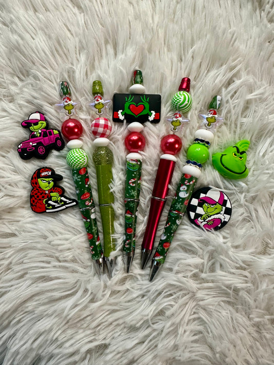 Grinch Beaded Pen Add-On
